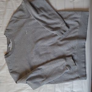 Nike Small Swoosh Grey Crewneck